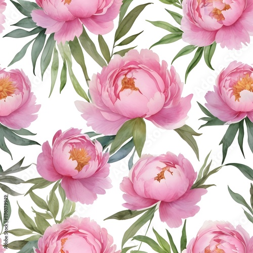 Flower watercolor pastel pattern