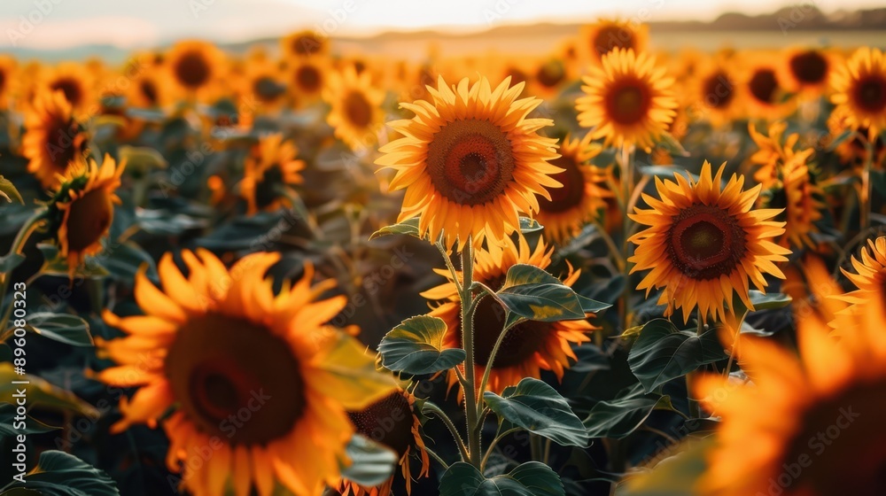 The vibrant sunflower field The vibrant sunflower field