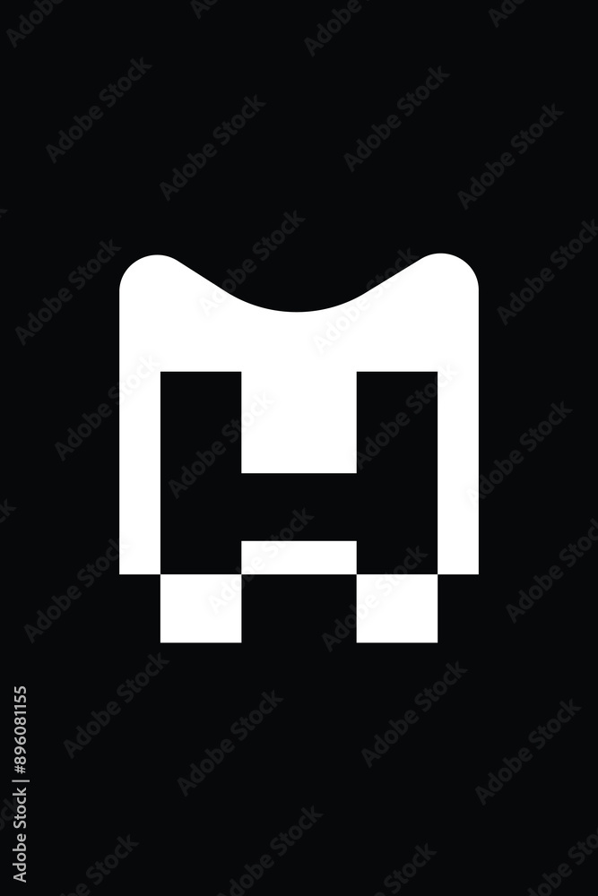 Fototapeta premium MH letter logo design