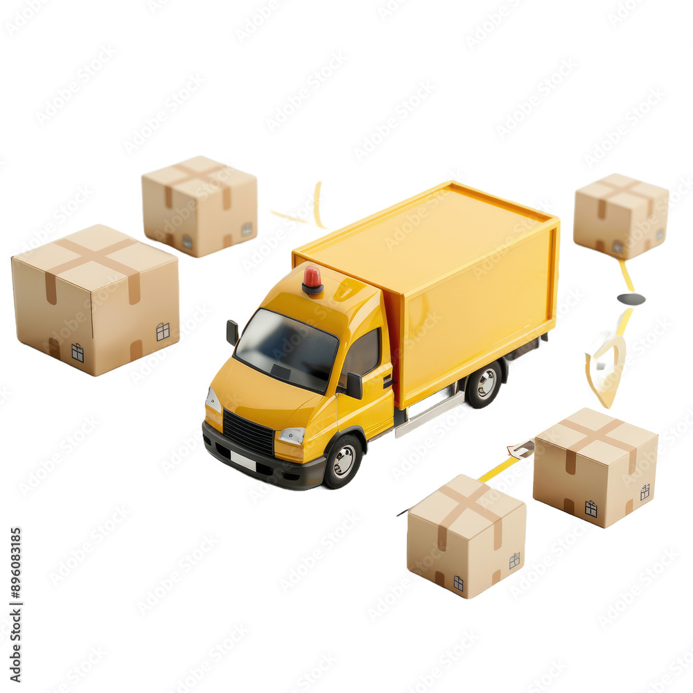Express delivery service and delivery tracking on white background Express delivery service and delivery tracking on white background