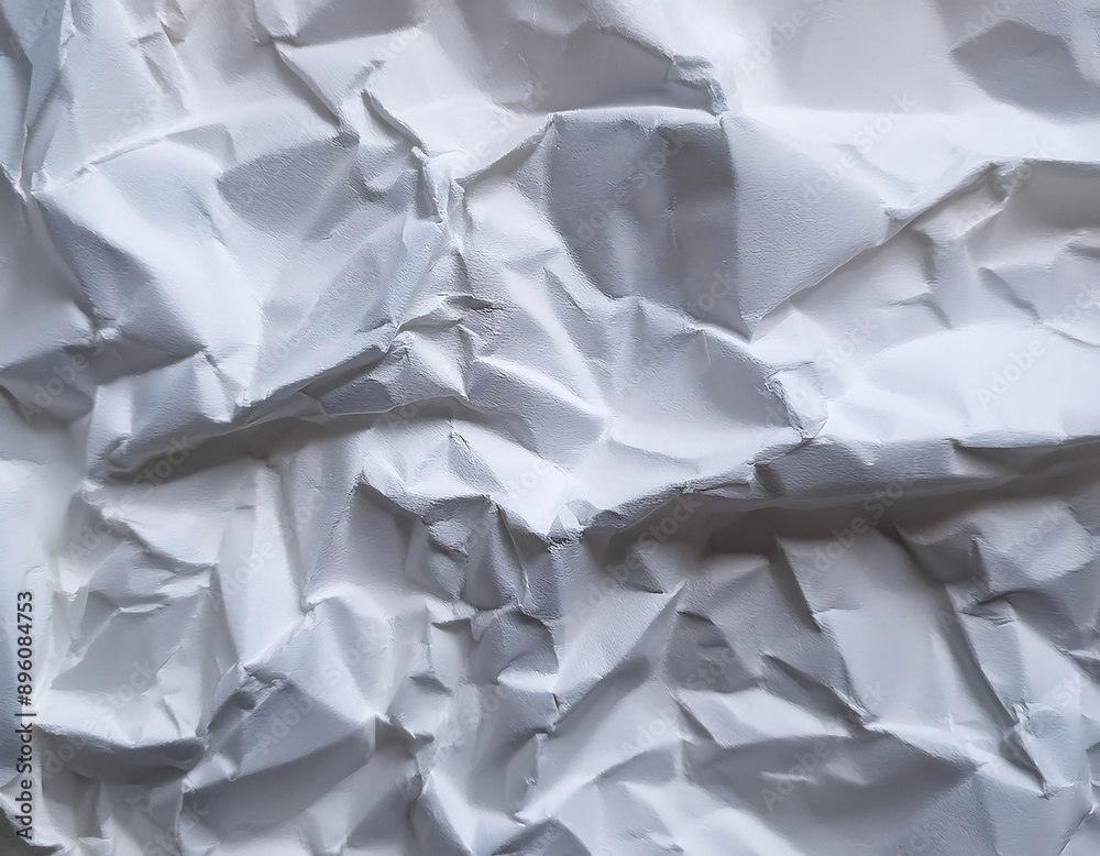 Crumpled White Paper Texture- A crumpled piece of white paper, showing creases and folds, p_1(100) Crumpled White Paper Texture- A crumpled piece of white paper, showing creases and folds, p_1(100)
