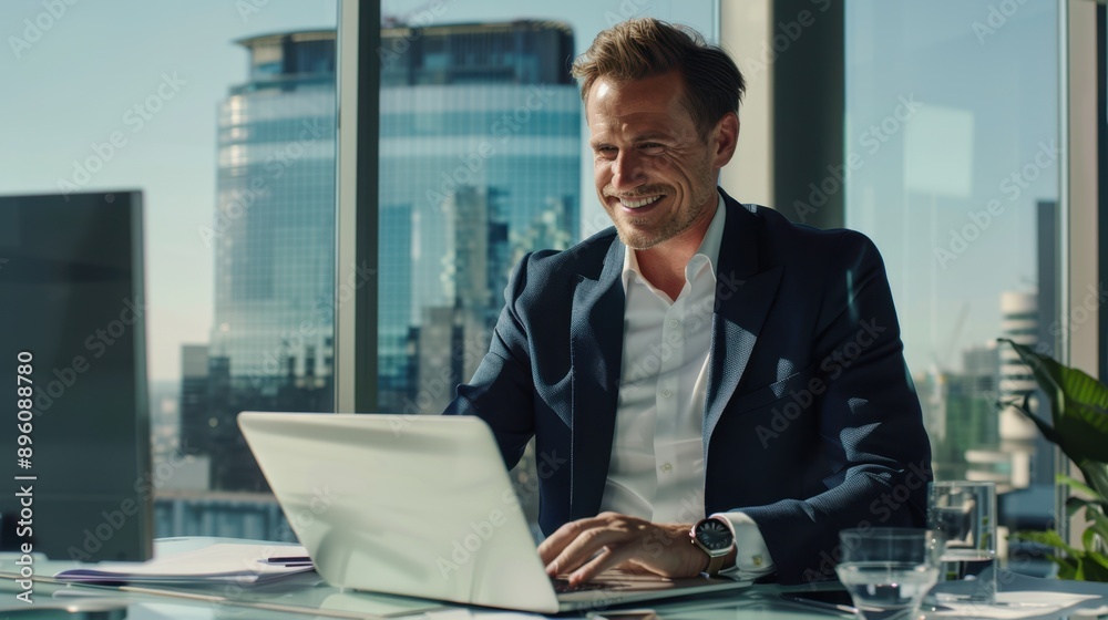 The businessman at the desk