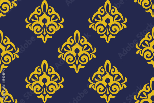Yellow Native American  pattern design for background or wallpaper and clothing 