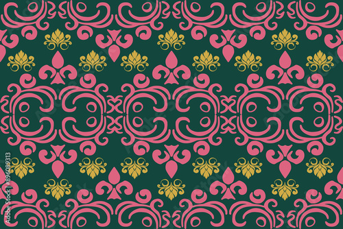 Reddish brown Native American  pattern design for background or wallpaper and clothing .