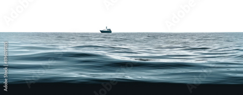 PNG  Solitary boat on vast ocean