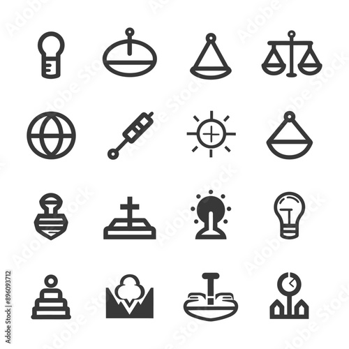 minimalist line art icon integrity collection set logo symbol