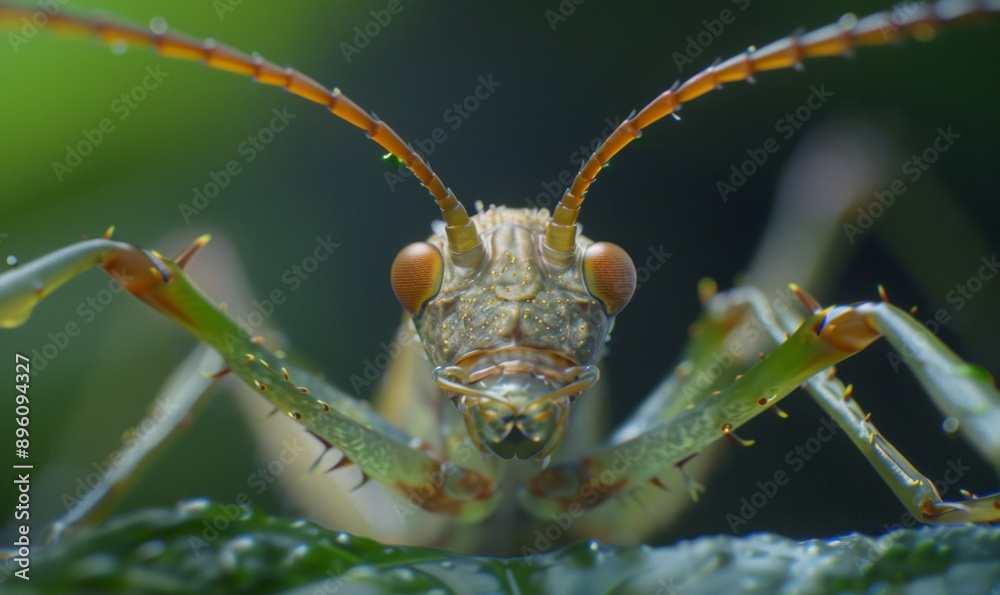 Fototapeta premium Close-up of insect antennae structure, revealing sensory adaptations and entomology