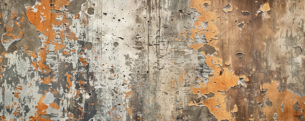 Wallpaper with a distressed texture and earthy tones, evoking a rustic charm