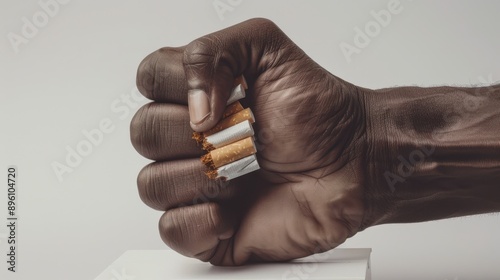 The Hand Crushing Cigarettes photo