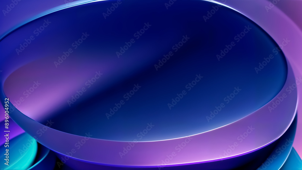 Abstract background with circles on blue background, neon pattern with kaleidoscopic motion effect. Abstract background with circles on blue background, neon pattern with kaleidoscopic motion effect.