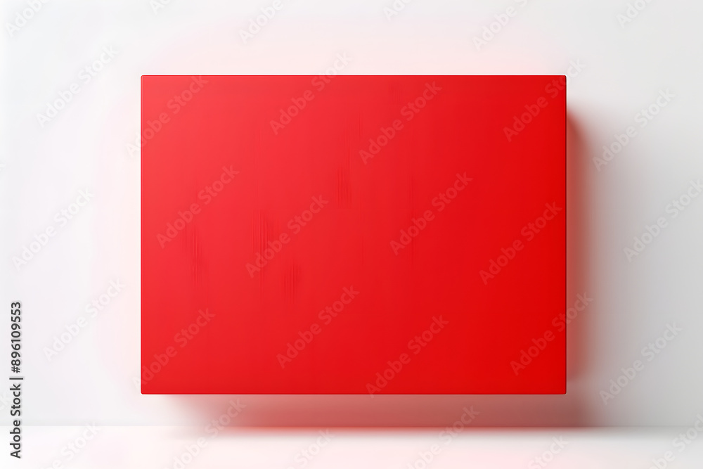 Red rectangle isolated on white background Red rectangle isolated on white background