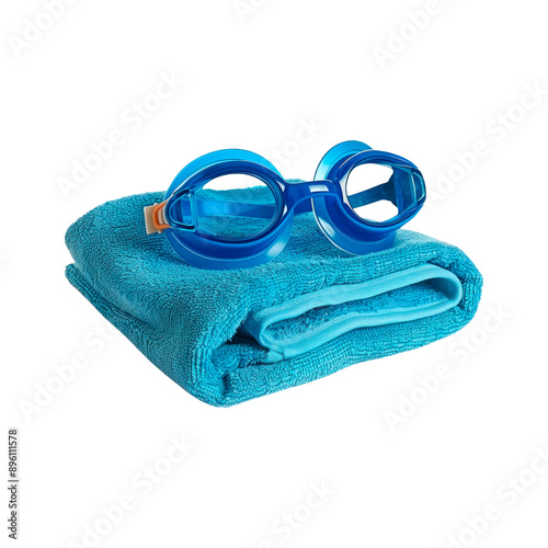 Swimming set. Isolated on transparent background. photo