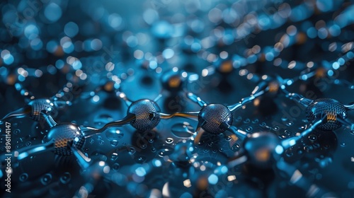 A nanostructured surface with unique properties such as superhydrophobicity or self-cleaning capabilities, revolutionizing various industries from electronics to textiles. photo