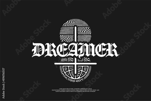 y2k retro vintage logo asset for fashion urban streetwear