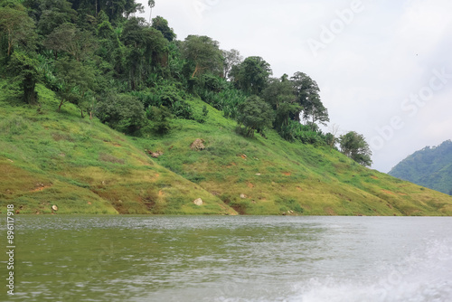 Khao Chong Lom in Khun Dan Prakan Chon Dam of Nakhon Nayok province. photo