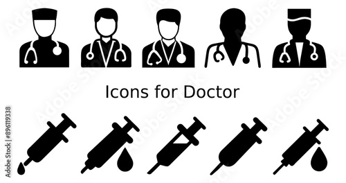 set of medical icons photo