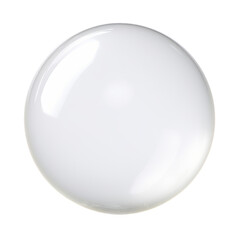 white crystal ball watercolor isolated on transparent background cutout