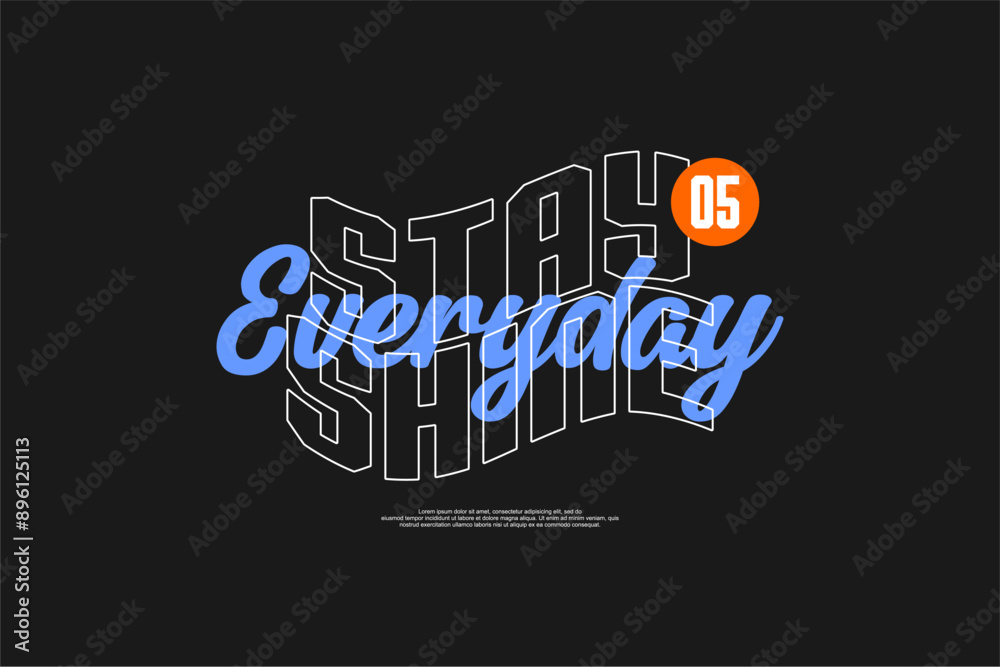 Naklejka premium Vector streetwear design ideas concept vector graphic tee design suitable for printing