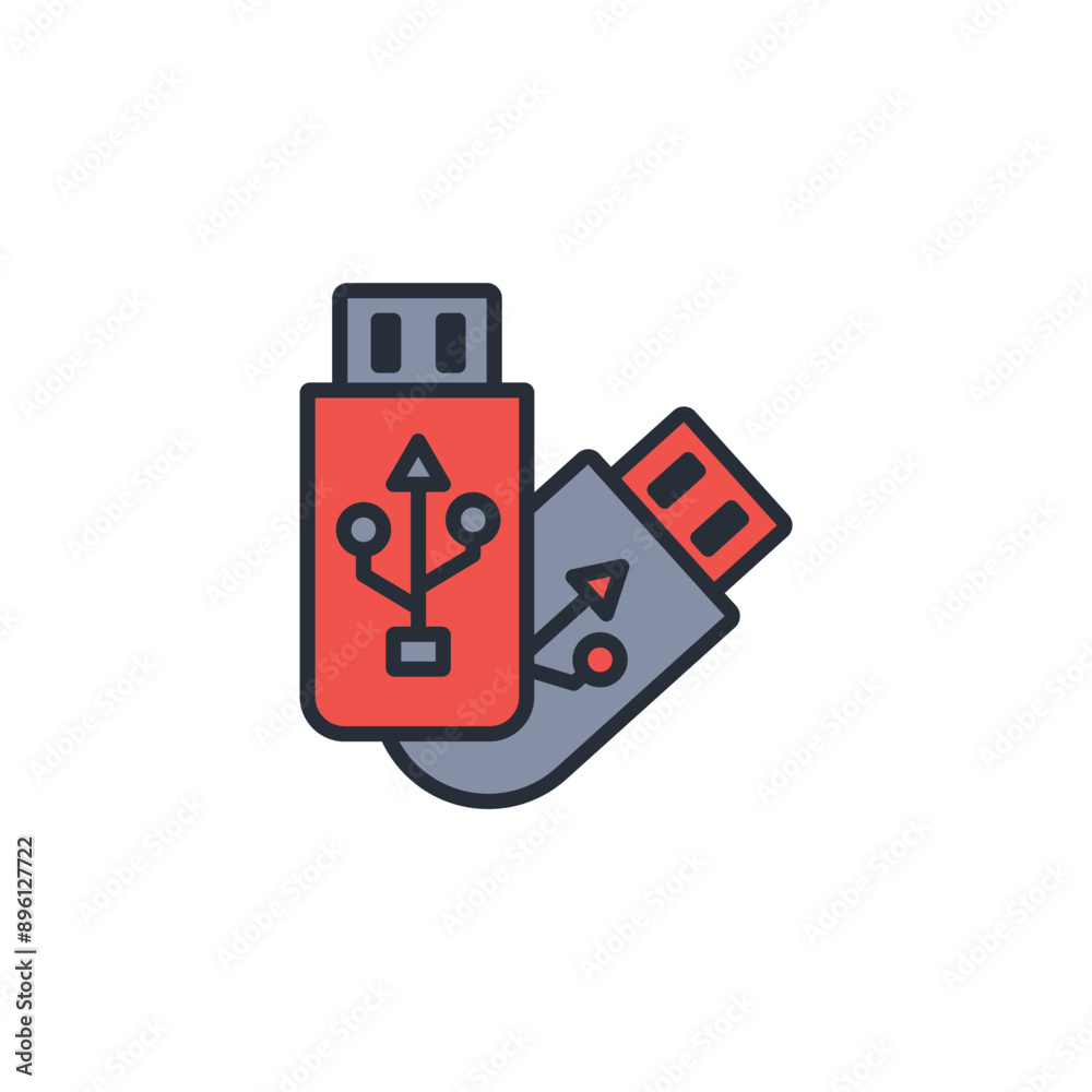 Usb icon. vector.Editable stroke.linear style sign for use web design,logo.Symbol illustration. Usb icon. vector.Editable stroke.linear style sign for use web design,logo.Symbol illustration.