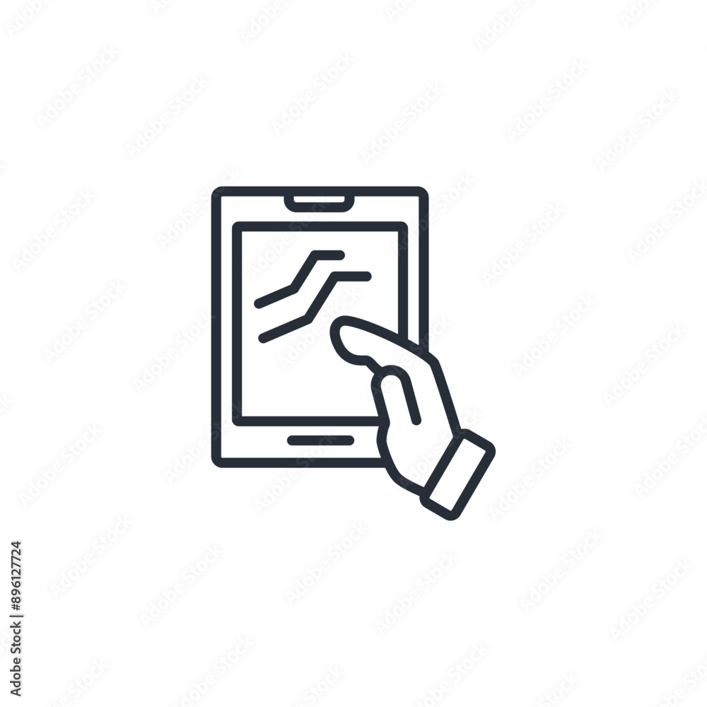tablet phone icon. vector.Editable stroke.linear style sign for use web design,logo.Symbol illustration. tablet phone icon. vector.Editable stroke.linear style sign for use web design,logo.Symbol illustration.