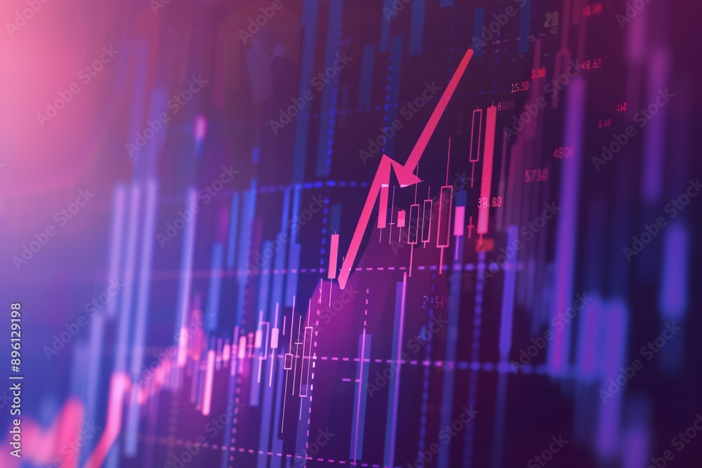Naklejka premium stock market graph