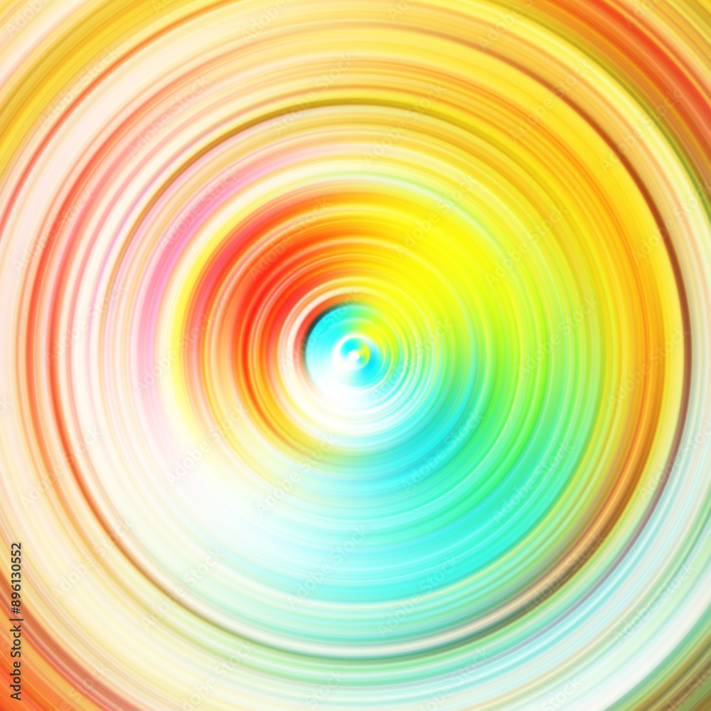 Fototapeta premium Colorful radial motion effect. Abstract rounded background. Color curves and sphere. Multi color gradient rings and circles wallpaper. Colored texture backdrop and banner.