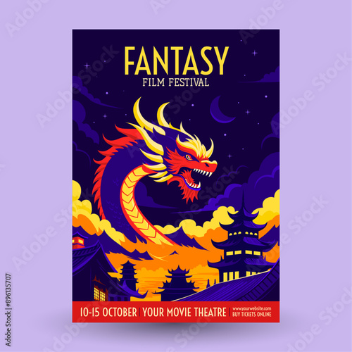 Fantasy film festival poster design