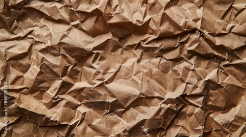 A brown paper with a crumpled texture