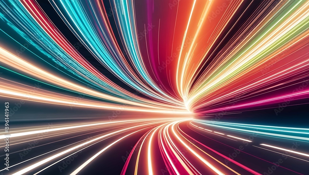 Abstract Neon Light Streaks Background. Abstract Neon Light Streaks Background.