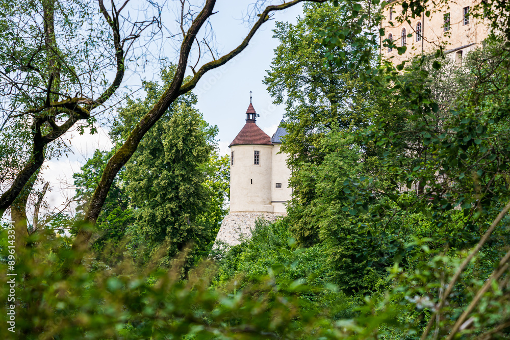Cesky Sternberk, Czech republic - July 18, 2021. Cesky Sterberk castle is of the mid-13th century, located on the west side of the river Sazava Cesky Sternberk, Czech republic - July 18, 2021. Cesky Sterberk castle is of the mid-13th century, located on the west side of the river Sazava