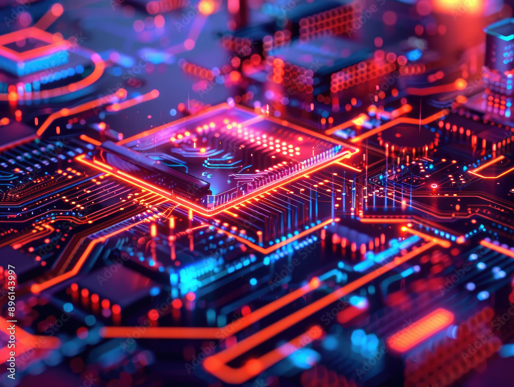 High-Tech Quantum Computing Interface: Sleek and Modern Design High-Tech Quantum Computing Interface: Sleek and Modern Design