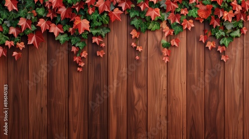 A charming wooden fence covered in climbing ivy