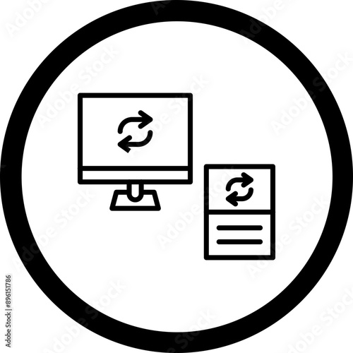 Data Synchronization Icon Design