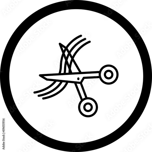 Hair Cuting Icon Design