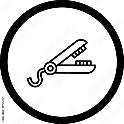 Hair Straightener Icon Design