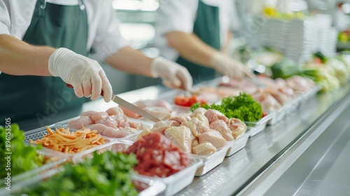 A variety of fresh fruits and vegetables are displayed in a grocery store © OZTOCOOL