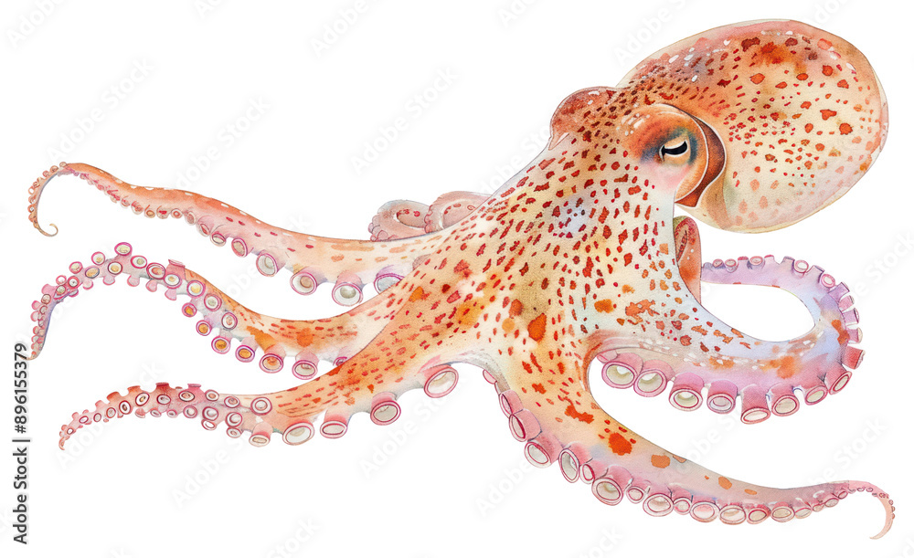 PNG Colorful octopus marine life illustration PNG Colorful octopus marine life illustration