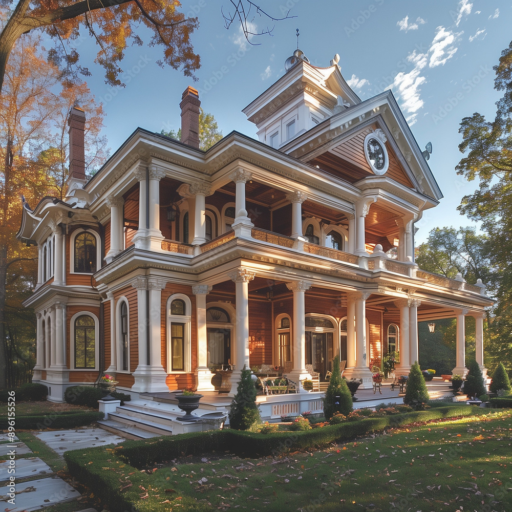 Elegant Cedar Mansion with Wrap-Around Porches and Spacious Grounds Elegant Cedar Mansion with Wrap-Around Porches and Spacious Grounds