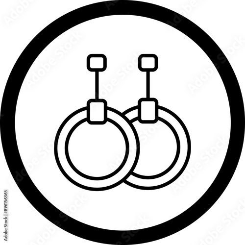 Gymnastic Rings Icon Design