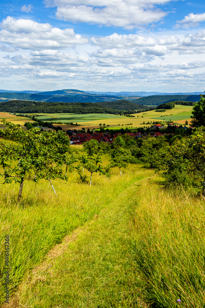 Eine schöne Fahrradtour durch Südthüringen über Wasungen, Walldorf bis zum Aussichtspunkt auf der Hohen Geba in der Rhön - Thüringen - Deutschland