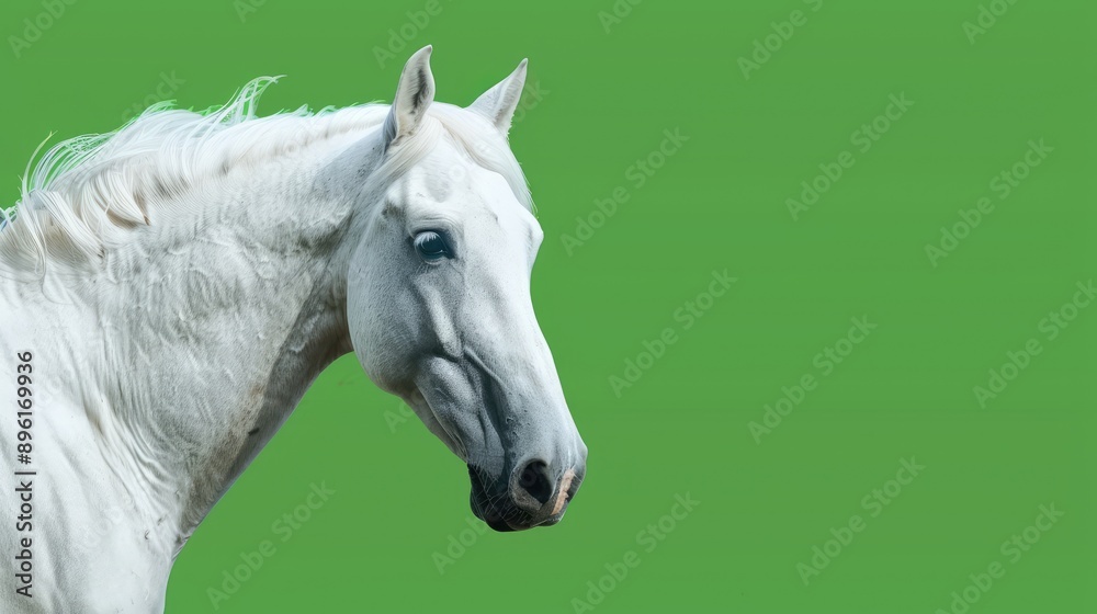 Obraz premium white horse portrait