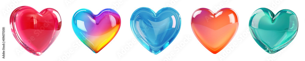 3D glasses heart shape png cut out element set 3D glasses heart shape png cut out element set