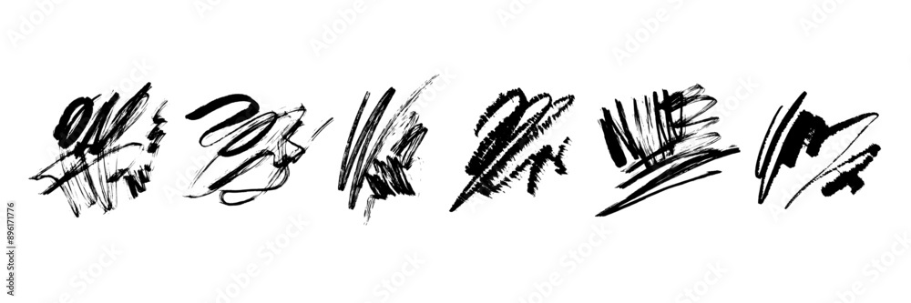 Ink brush stroke scribble, vector doodle handwriting squiggle set, black messy crayon line swirl. Hand drawn grunge decorative signature, pencil sketch texture effect. Brush stroke wavy outline mark Ink brush stroke scribble, vector doodle handwriting squiggle set, black messy crayon line swirl. Hand drawn grunge decorative signature, pencil sketch texture effect. Brush stroke wavy outline mark