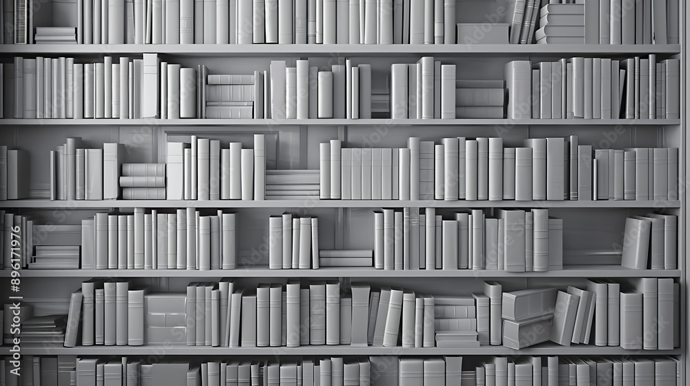white books on white shelves, seamless background of white library white books on white shelves, seamless background of white library