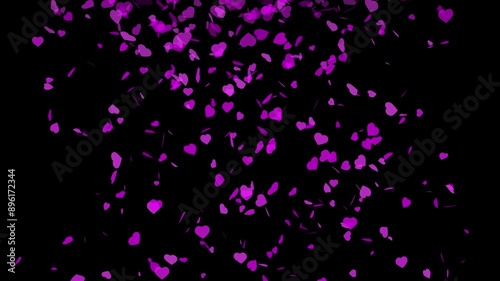 confetti hearts particular falling down
