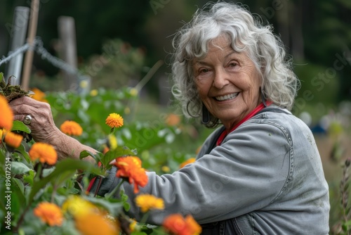 Active Senior Woman Volunteering in Community-Focused Retirement Activity