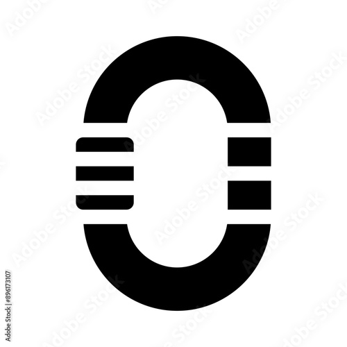 carabiner glyph icon