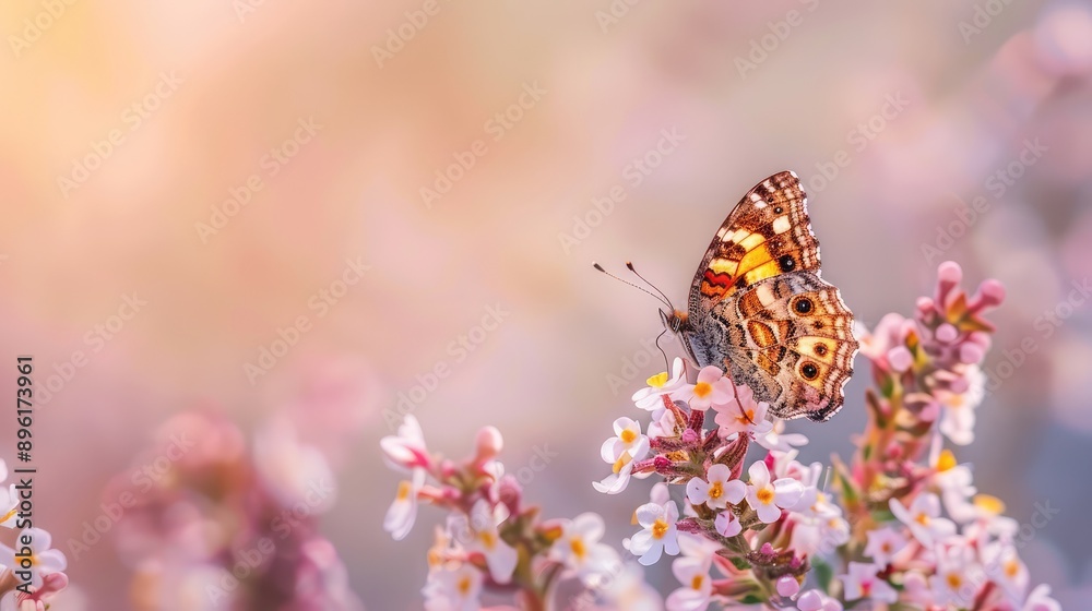 Obraz premium butterfly on flower