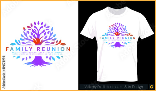 After a long period of time we are gathering together with love and happiness. Family reunion after a long time vector design ideal for tshirt banner