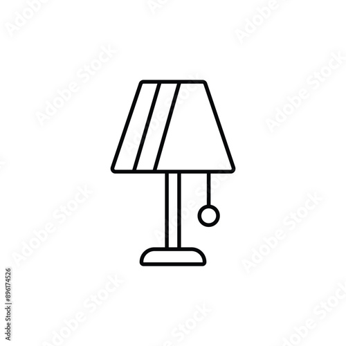 Lamp icon design with white background stock illustration © Graphics